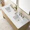 James Martin Vanities Hudson 60in Double Vanity, Light Natural Oak w/ 3 CM Ethereal Noctis Top 435-V60D-LNO-3ENC - alternate 5